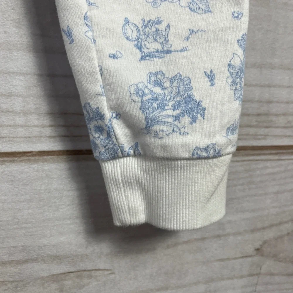 Disney‎ x Janie and Jack Alice in Wonderland Blue White Jogger Pants Girls 10